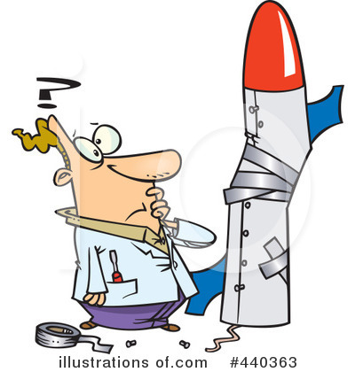 Royalty-Free (RF) Rocket Clipart Illustration by toonaday - Stock Sample #440363