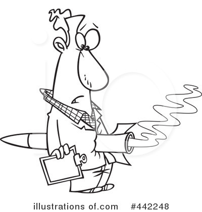 Royalty-Free (RF) Rocket Clipart Illustration by toonaday - Stock Sample #442248