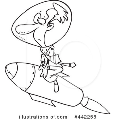 Royalty-Free (RF) Rocket Clipart Illustration by toonaday - Stock Sample #442258