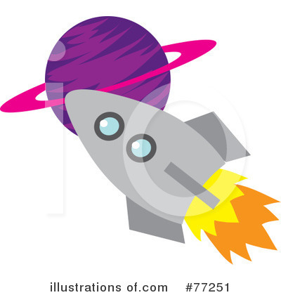 Royalty-Free (RF) Rocket Clipart Illustration by Rosie Piter - Stock Sample #77251
