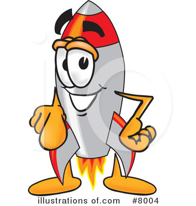 Rocket Character Clipart #8004 by Mascot Junction