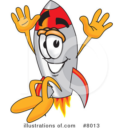 Royalty-Free (RF) Rocket Clipart Illustration by Mascot Junction - Stock Sample #8013