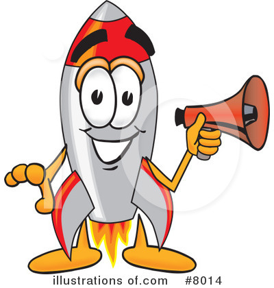 Rocket Mascot Clipart #8014 by Mascot Junction