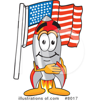 Royalty-Free (RF) Rocket Clipart Illustration by Mascot Junction - Stock Sample #8017