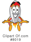 Rocket Clipart #8019 by Mascot Junction