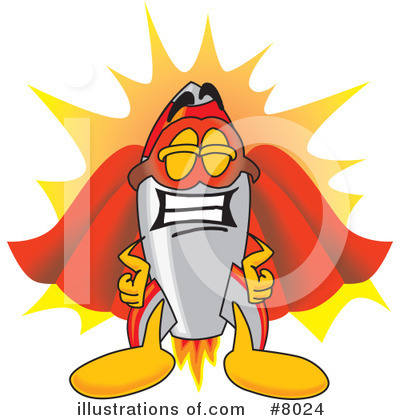 Royalty-Free (RF) Rocket Clipart Illustration by Mascot Junction - Stock Sample #8024