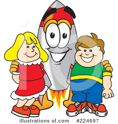 Royalty-Free (RF) Rocket Mascot Clipart Illustration by Mascot Junction - Stock Sample #224697