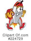 Rocket Mascot Clipart #224729 by Mascot Junction