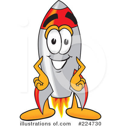 Royalty-Free (RF) Rocket Mascot Clipart Illustration by Mascot Junction - Stock Sample #224730