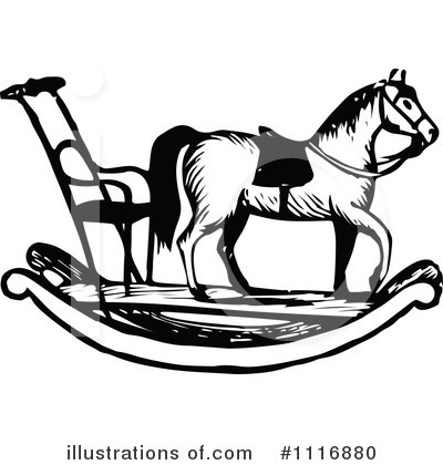 Royalty-Free (RF) Rocking Horse Clipart Illustration by Prawny Vintage - Stock Sample #1116880