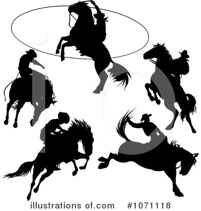 Royalty-Free (RF) Rodeo Clipart Illustration by Pushkin - Stock Sample #1071118