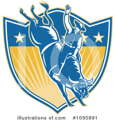 Royalty-Free (RF) Rodeo Clipart Illustration by patrimonio - Stock Sample #1095891