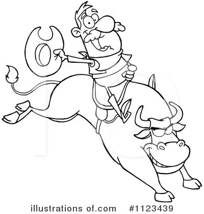 Royalty-Free (RF) Rodeo Clipart Illustration by Hit Toon - Stock Sample #1123439