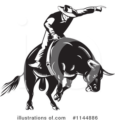 Royalty-Free (RF) Rodeo Clipart Illustration by patrimonio - Stock Sample #1144886