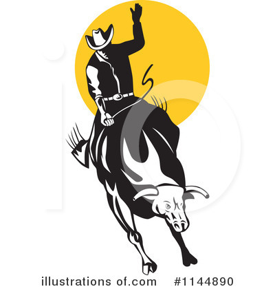 Royalty-Free (RF) Rodeo Clipart Illustration by patrimonio - Stock Sample #1144890
