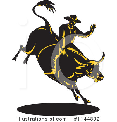 Royalty-Free (RF) Rodeo Clipart Illustration by patrimonio - Stock Sample #1144892
