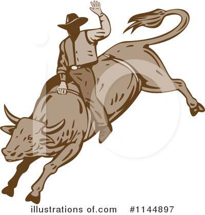 Royalty-Free (RF) Rodeo Clipart Illustration by patrimonio - Stock Sample #1144897