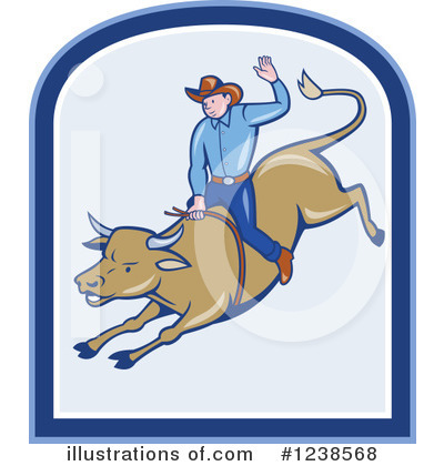 Royalty-Free (RF) Rodeo Clipart Illustration by patrimonio - Stock Sample #1238568