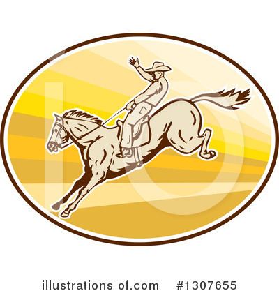 Royalty-Free (RF) Rodeo Clipart Illustration by patrimonio - Stock Sample #1307655
