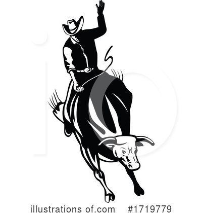 Royalty-Free (RF) Rodeo Clipart Illustration by patrimonio - Stock Sample #1719779