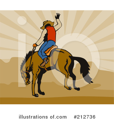 Royalty-Free (RF) Rodeo Clipart Illustration by patrimonio - Stock Sample #212736