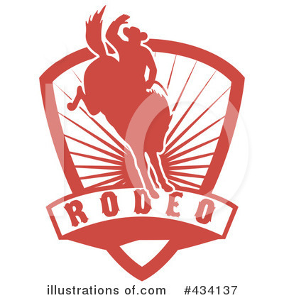 Royalty-Free (RF) Rodeo Clipart Illustration by patrimonio - Stock Sample #434137