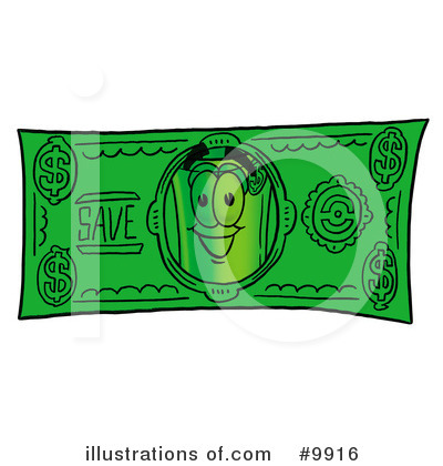 Royalty-Free (RF) Rolled Money Clipart Illustration by Mascot Junction - Stock Sample #9916