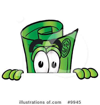 Royalty-Free (RF) Rolled Money Clipart Illustration by Mascot Junction - Stock Sample #9945