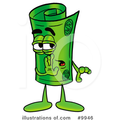 Royalty-Free (RF) Rolled Money Clipart Illustration by Mascot Junction - Stock Sample #9946