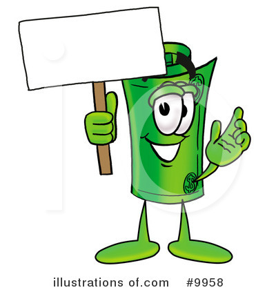 Royalty-Free (RF) Rolled Money Clipart Illustration by Mascot Junction - Stock Sample #9958