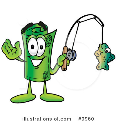 Royalty-Free (RF) Rolled Money Clipart Illustration by Mascot Junction - Stock Sample #9960
