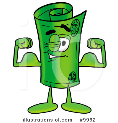 Royalty-Free (RF) Rolled Money Clipart Illustration by Mascot Junction - Stock Sample #9962