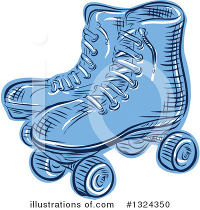 Roller Skates Clipart #1324350 by patrimonio
