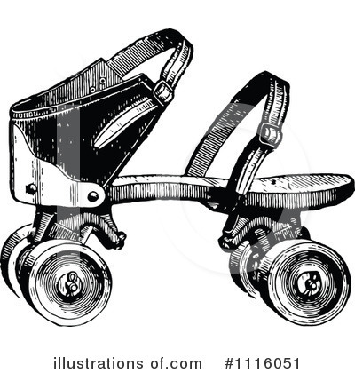 Royalty-Free (RF) Roller Skating Clipart Illustration by Prawny Vintage - Stock Sample #1116051