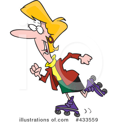 Rollerblading Clipart #433559 by toonaday