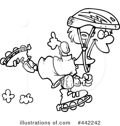 Royalty-Free (RF) Rollerblading Clipart Illustration by toonaday - Stock Sample #442242