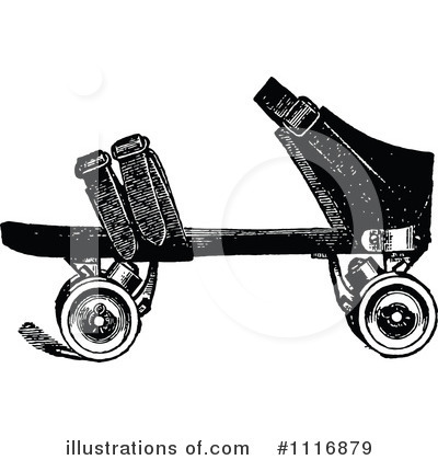 Roller Skates Clipart #1116879 by Prawny Vintage