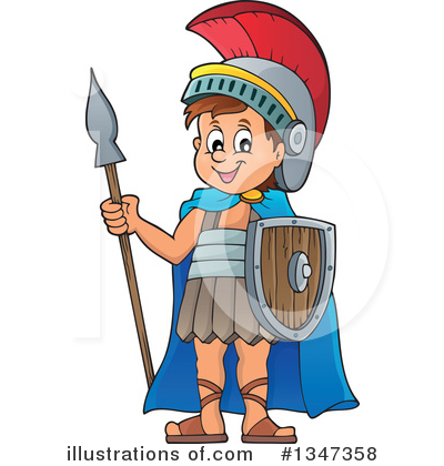 Royalty-Free (RF) Roman Soldier Clipart Illustration by visekart - Stock Sample #1347358