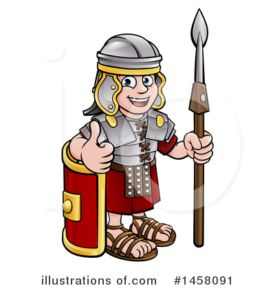 Roman Soldier Clipart #1458091 by AtStockIllustration