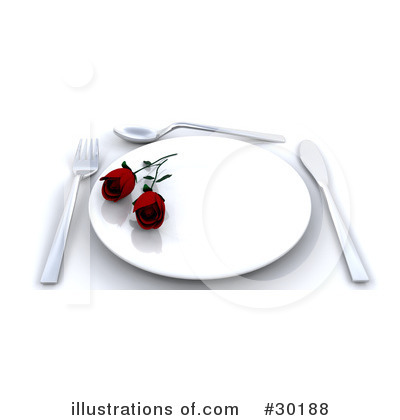 Place Setting Clipart #30188 by KJ Pargeter