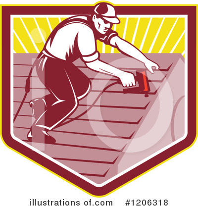 Royalty-Free (RF) Roofer Clipart Illustration by patrimonio - Stock Sample #1206318