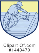 Roofer Clipart #1443470 by patrimonio