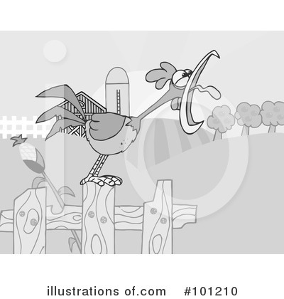 Royalty-Free (RF) Rooster Clipart Illustration by Hit Toon - Stock Sample #101210