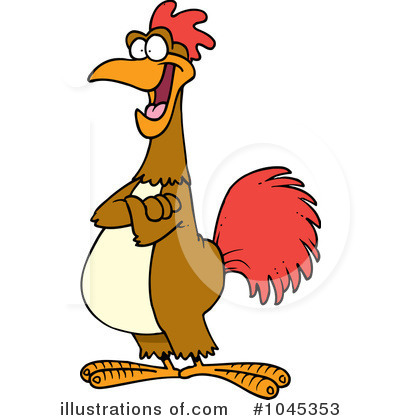 Royalty-Free (RF) Rooster Clipart Illustration by toonaday - Stock Sample #1045353