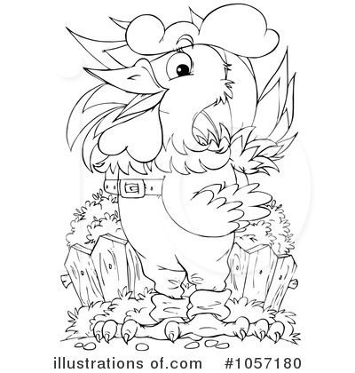 Royalty-Free (RF) Rooster Clipart Illustration by Alex Bannykh - Stock Sample #1057180