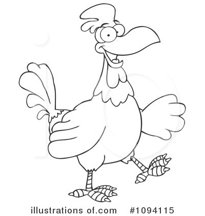 Royalty-Free (RF) Rooster Clipart Illustration by Hit Toon - Stock Sample #1094115