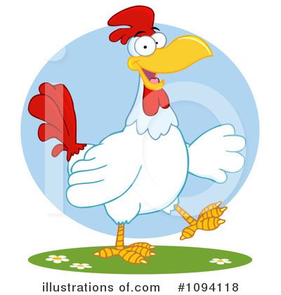 Royalty-Free (RF) Rooster Clipart Illustration by Hit Toon - Stock Sample #1094118