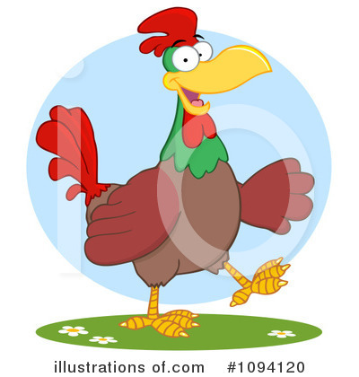 Royalty-Free (RF) Rooster Clipart Illustration by Hit Toon - Stock Sample #1094120