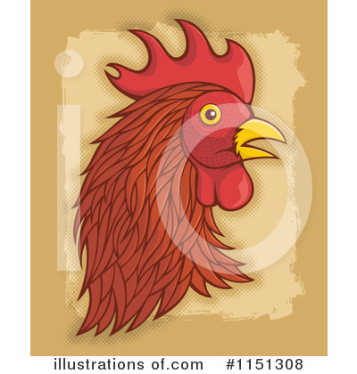 Royalty-Free (RF) Rooster Clipart Illustration by Any Vector - Stock Sample #1151308