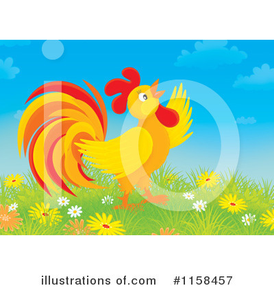 Royalty-Free (RF) Rooster Clipart Illustration by Alex Bannykh - Stock Sample #1158457